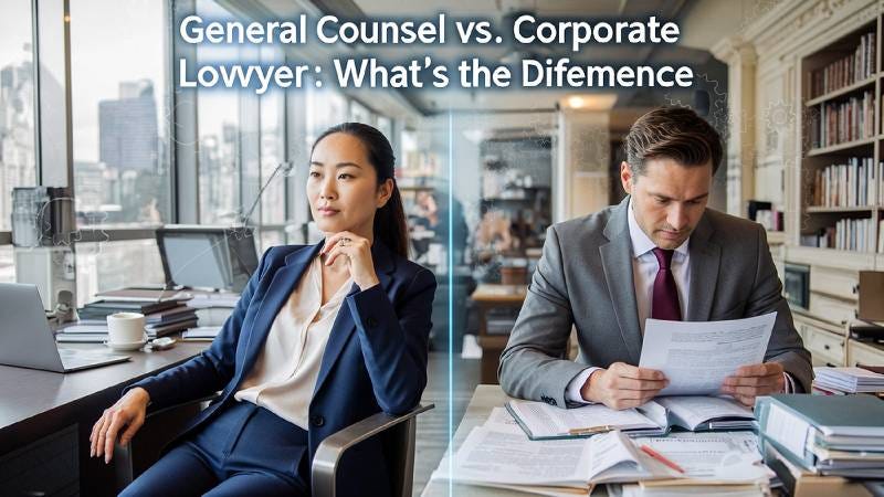 General Counsel vs. Corporate Lawyer: What’s the Difference