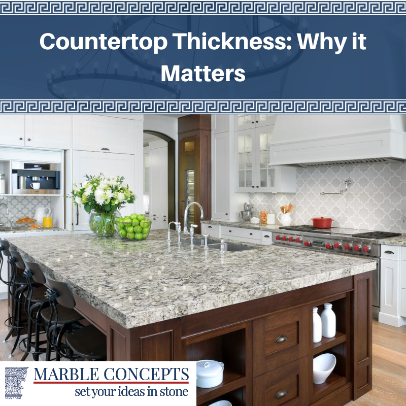 Countertop thickness. Different thickness in granite countertops