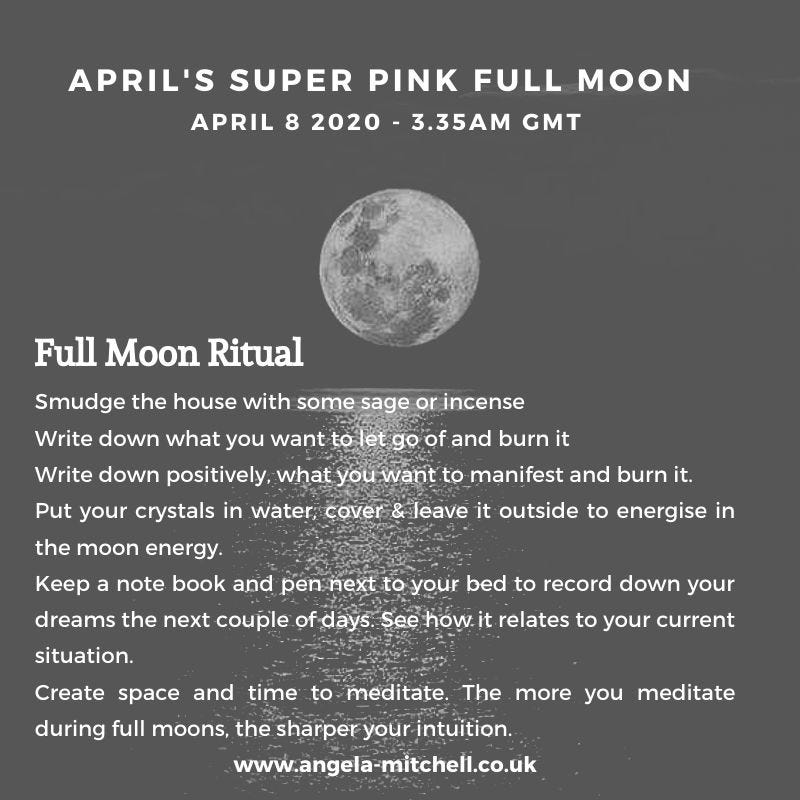 Full Pink Super Moon in Libra Intuitive Guide & Meditation by Angela