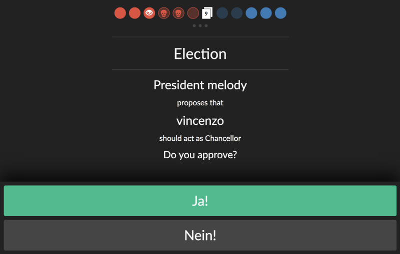 Opportunity to vote if vincenzo should be the next Chancellor to enact a policy.