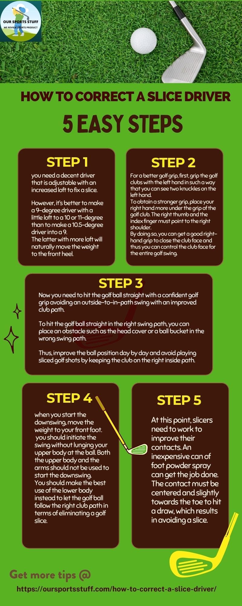 How to correct a slice driver 5 easy steps below by oursportsstuff