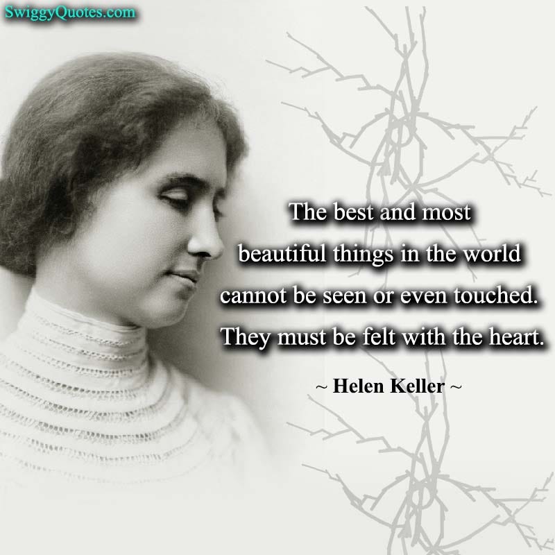 helen keller quotes the best and most beautiful things