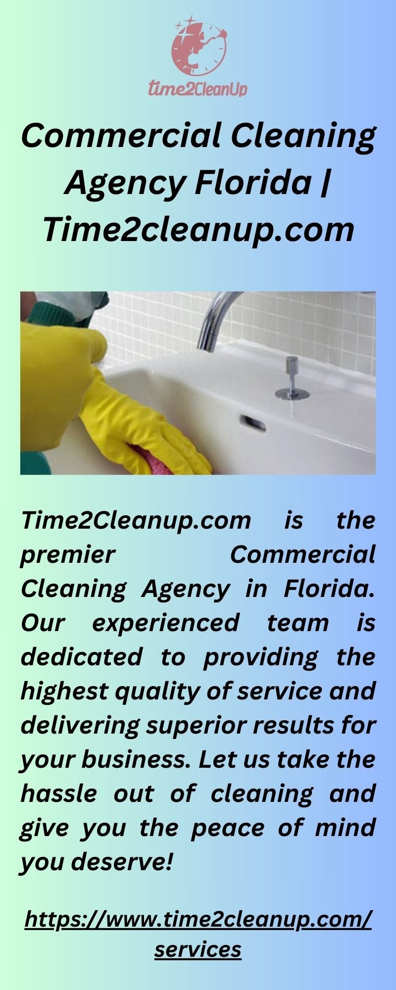 Commercial Cleaning Agency Florida time2cleanup