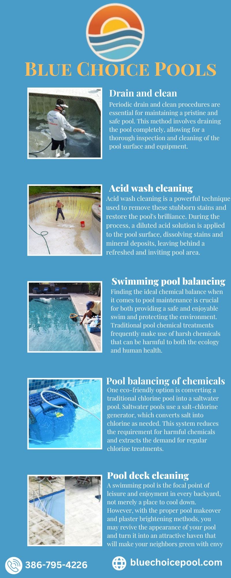 Crystalclear pool water with precise chemical balancing Blue Choice