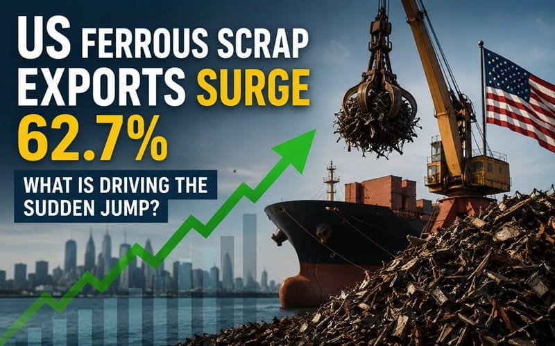 US Ferrous Scrap Exports Surge 62.7% — What Is Driving the Sudden Jump?