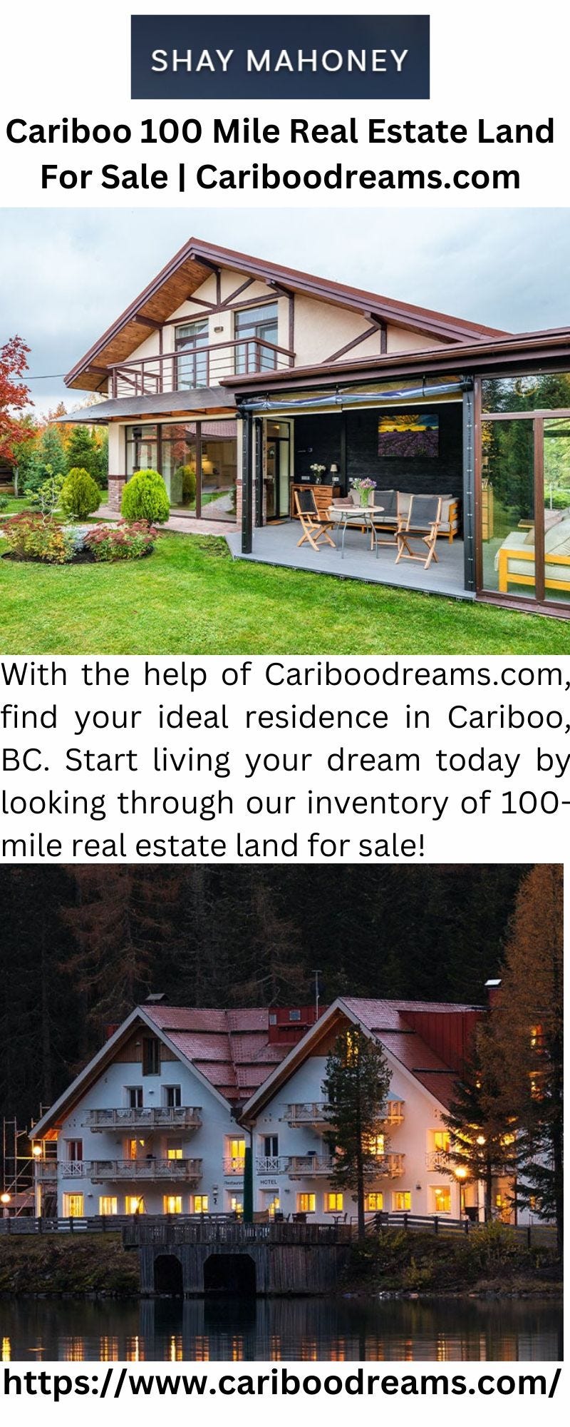 Cariboo 100 Mile Real Estate Land For Sale Shay