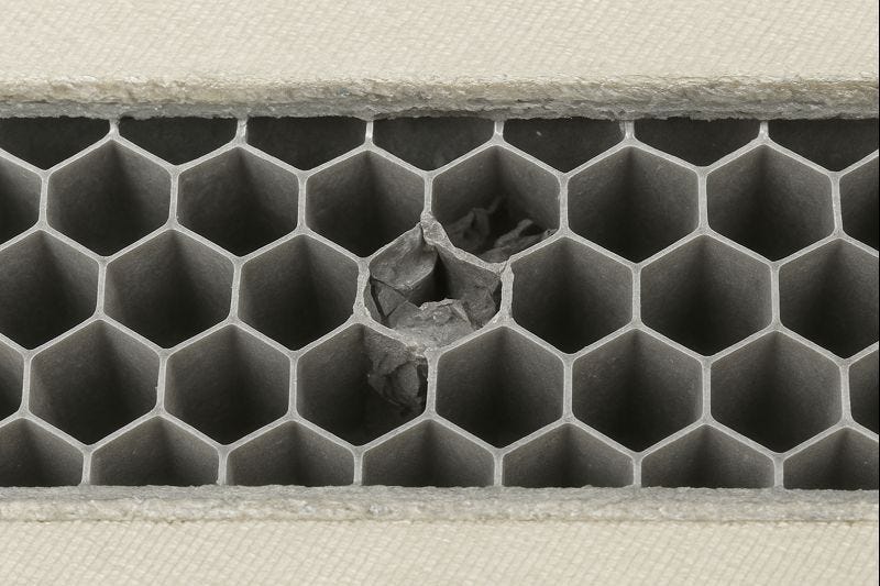 Looking Inside Aerospace Honeycomb Structures Without Taking Them Apart