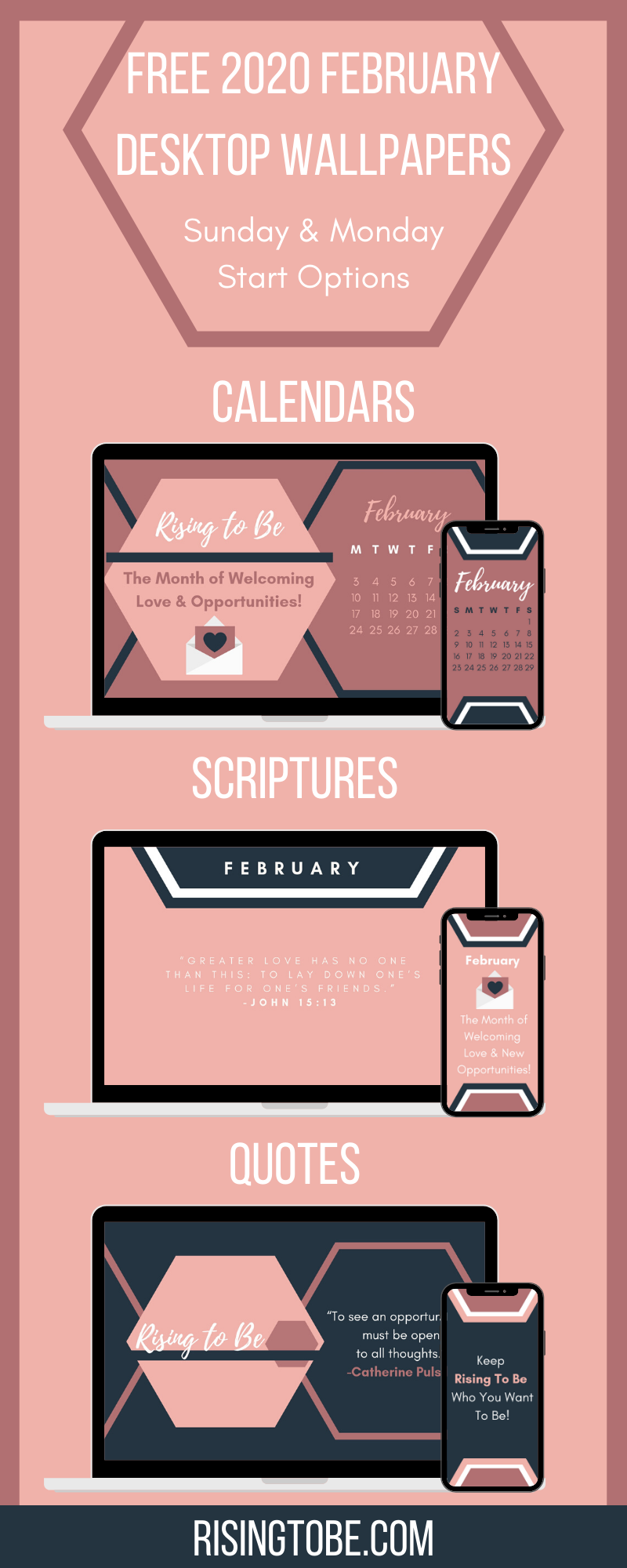 FREE Download: February 2020 Motivational Desktop Wallpapers | by Christina  B. Rising | Rising To Be | Medium