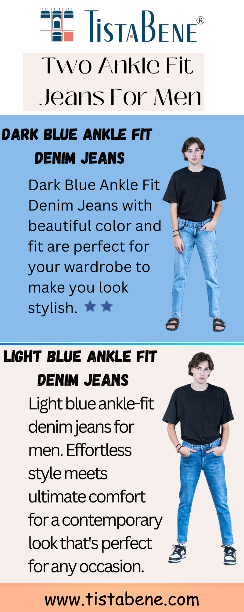 Sleek Style: Modern Comfort in Ankle-Fit Jeans for Men, by Parth Verma