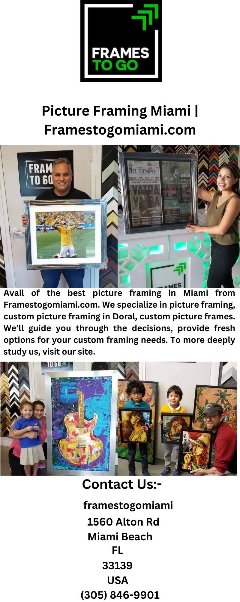 Picture Framing Miami Zanegreen Medium