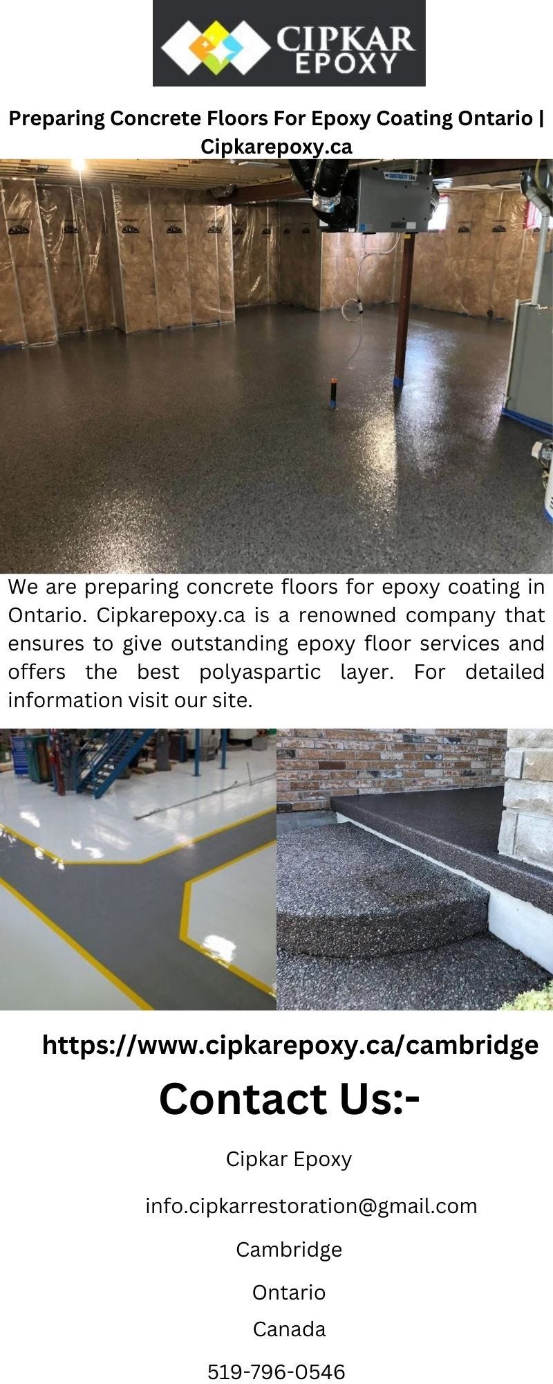 Preparing Concrete Floors For Epoxy Coating Ontario Cipkarepoxy.ca