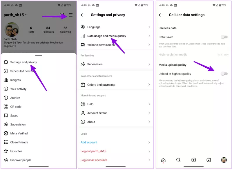 Disable High-Quality Uploads