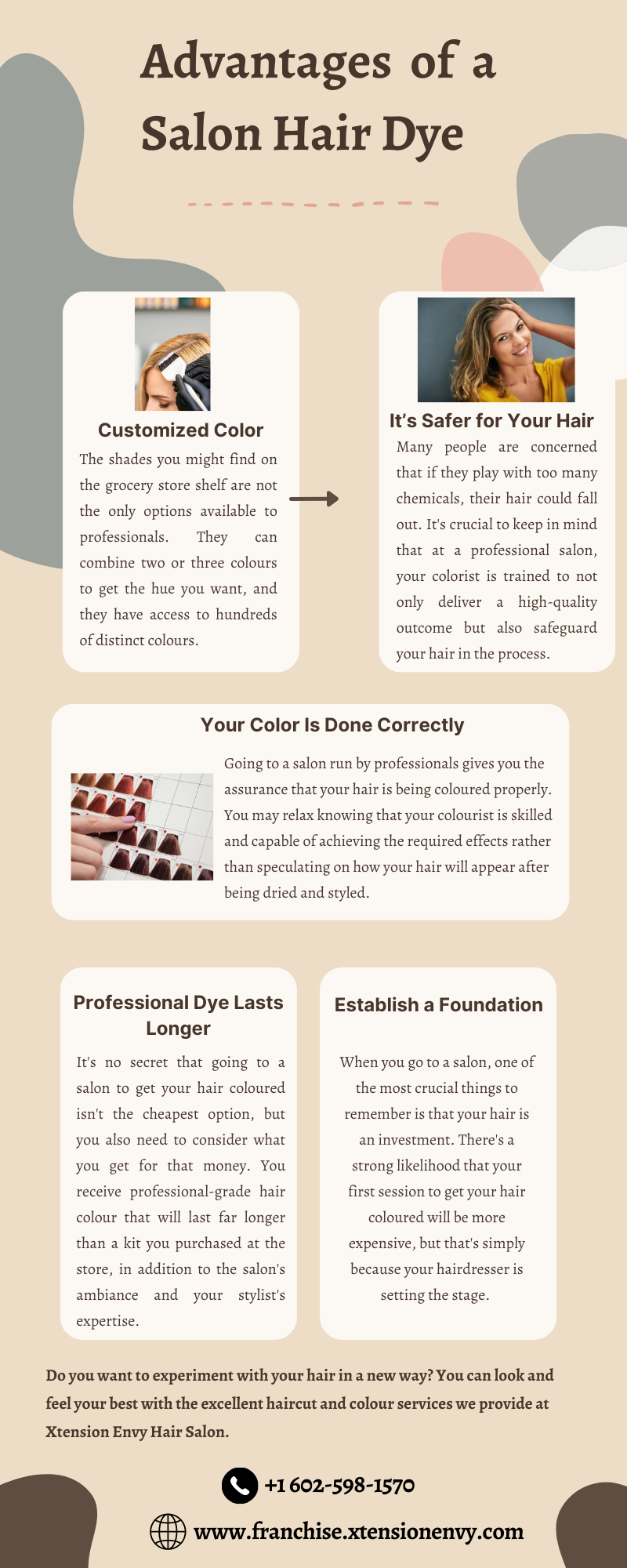 Advantages of a Salon Hair Dye Xtension Envy Franchise Group, LLC