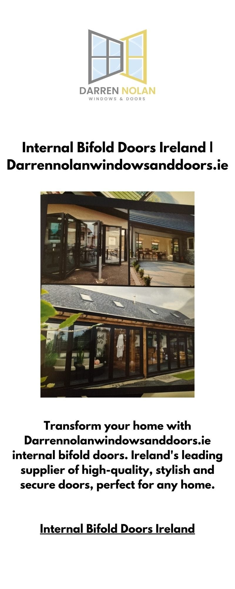 Internal Bifold Doors Ireland Darrennolanwindowsanddoors.ie