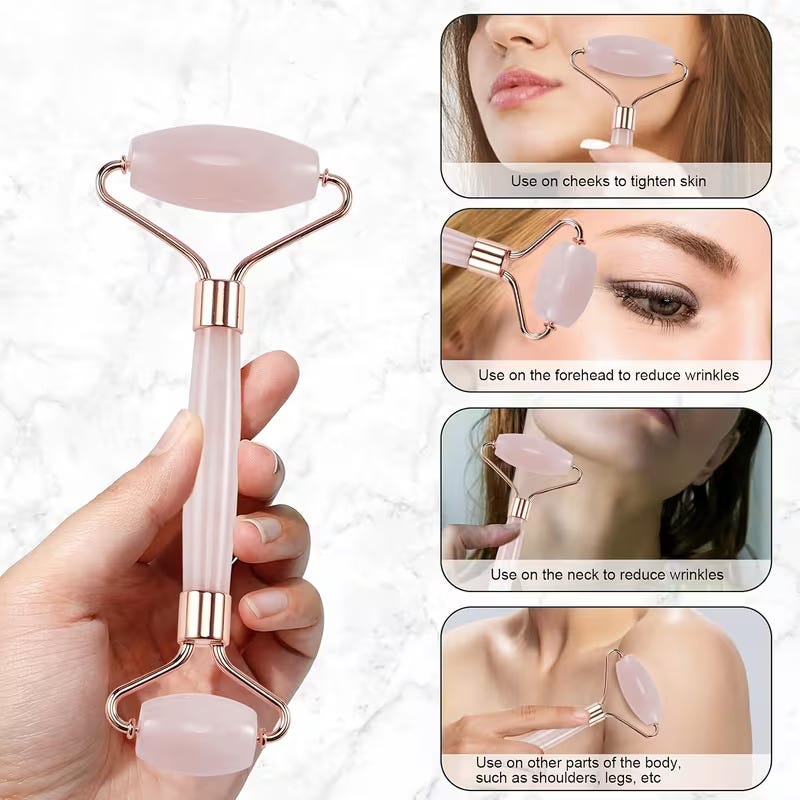 Like Jade Roller & Gua Sha Facial Massager Set