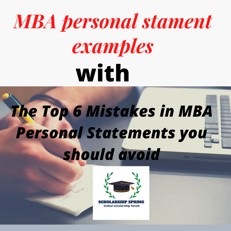 MBA personal statement- A guide. MBA personal statement examples are ...