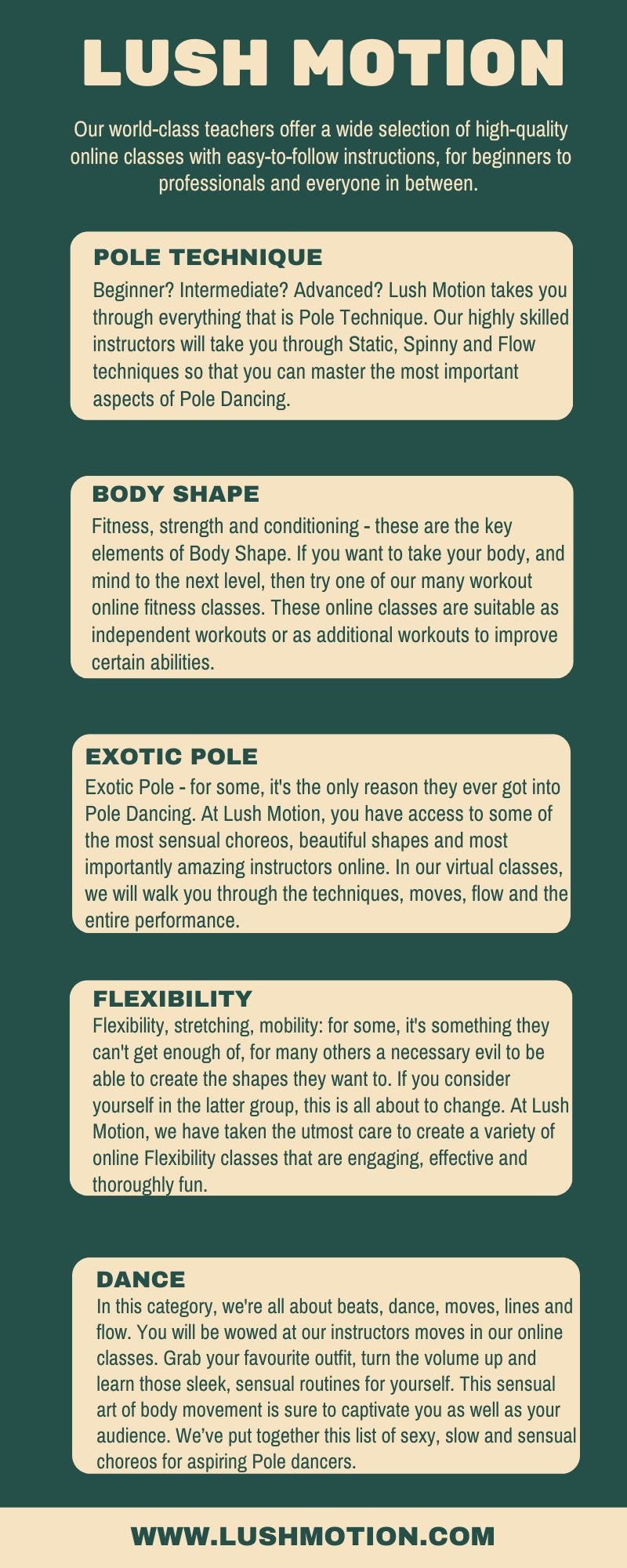 Pole Dancing Exercise for Beginners — Lush Motion - Lush Motion - Medium