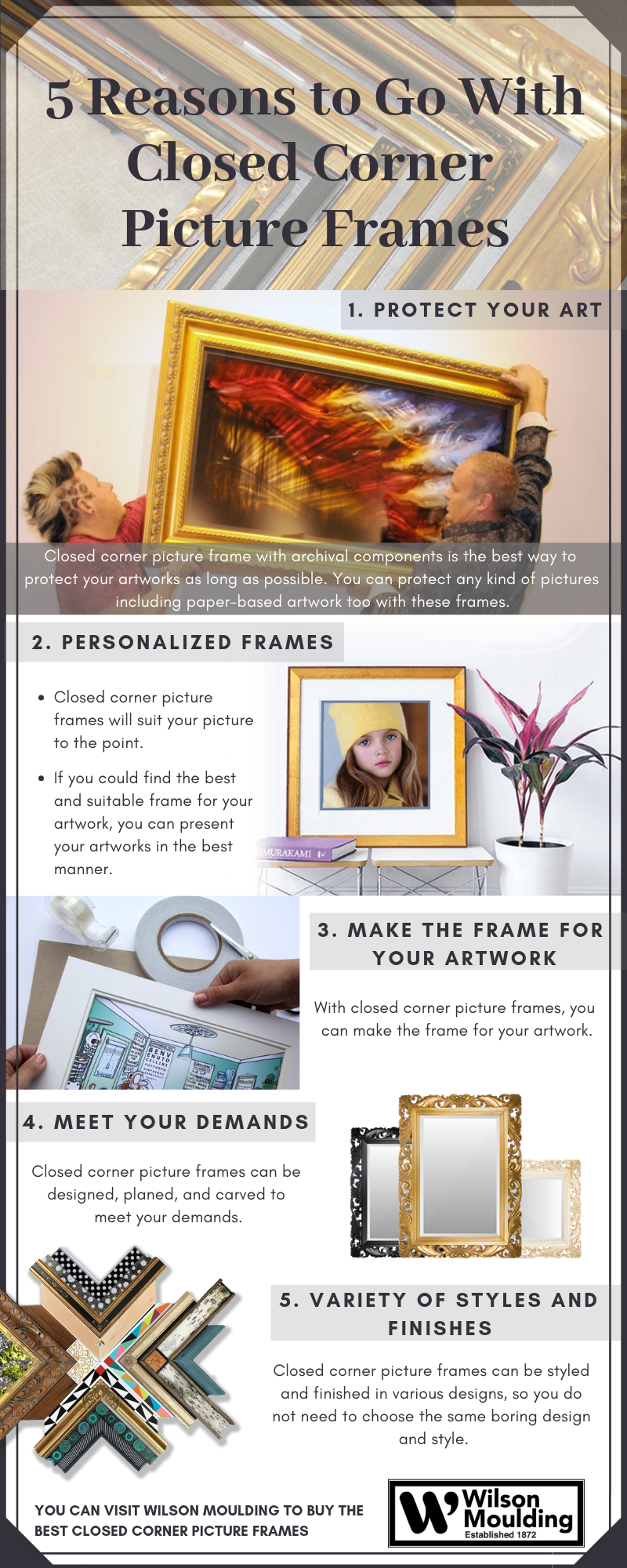 5 Reasons to Go With Closed Corner Picture Frames by Wilson Moulding Medium