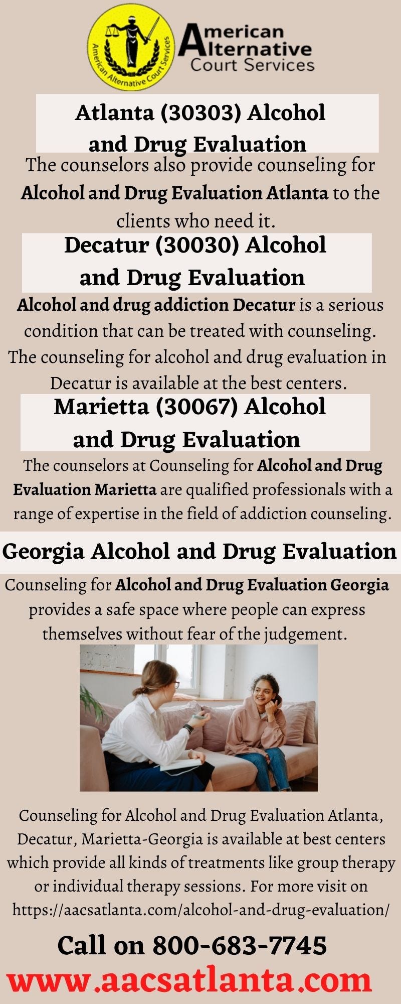 Know about Alcohol and Drug Evaluation Atlanta, Decatur, Marietta