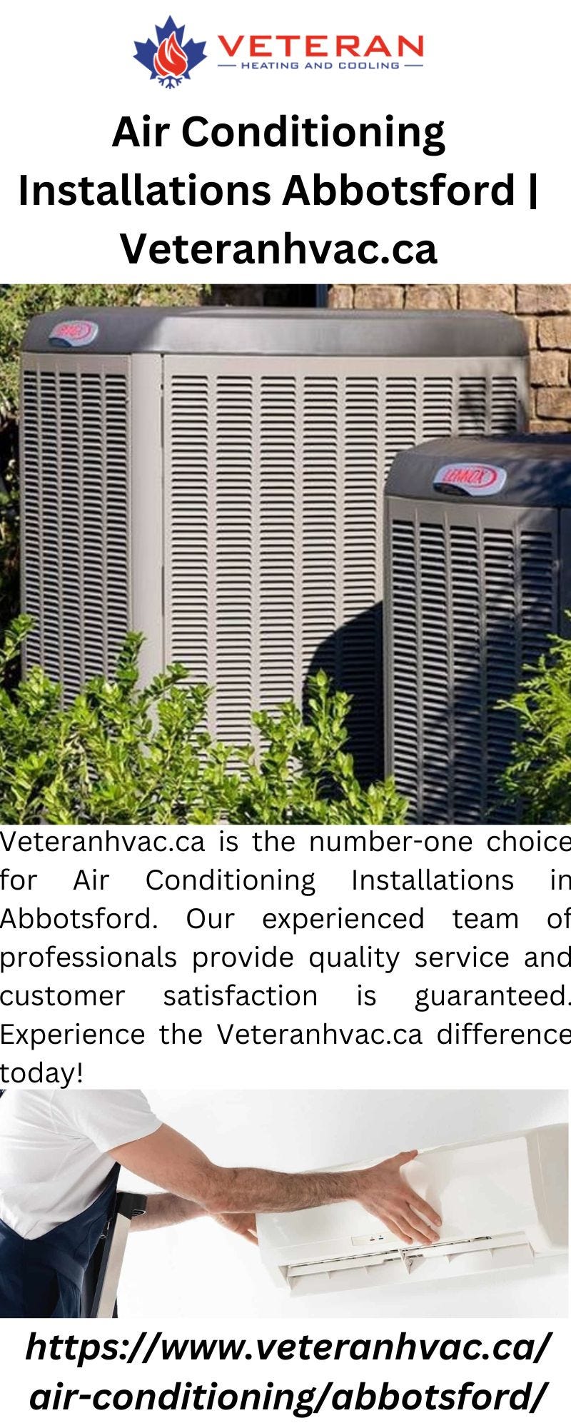 Air Conditioning Installations Abbotsford Veteranhvac.ca Veteran