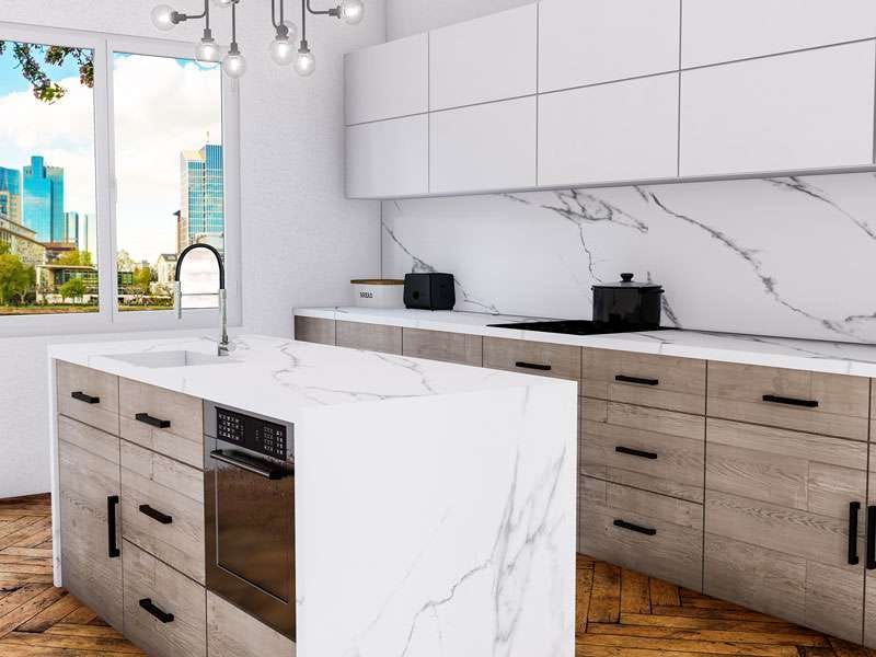 Large Porcelain Tile Kitchen Countertops LAMARCeramics Medium