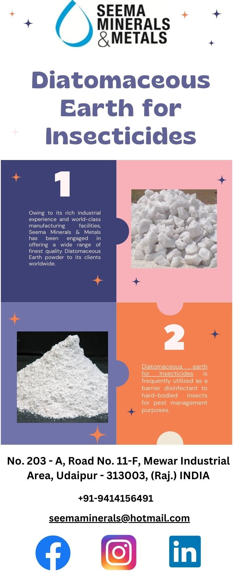 Diatomaceous Earth for Insecticides - Seemaminerals - Medium