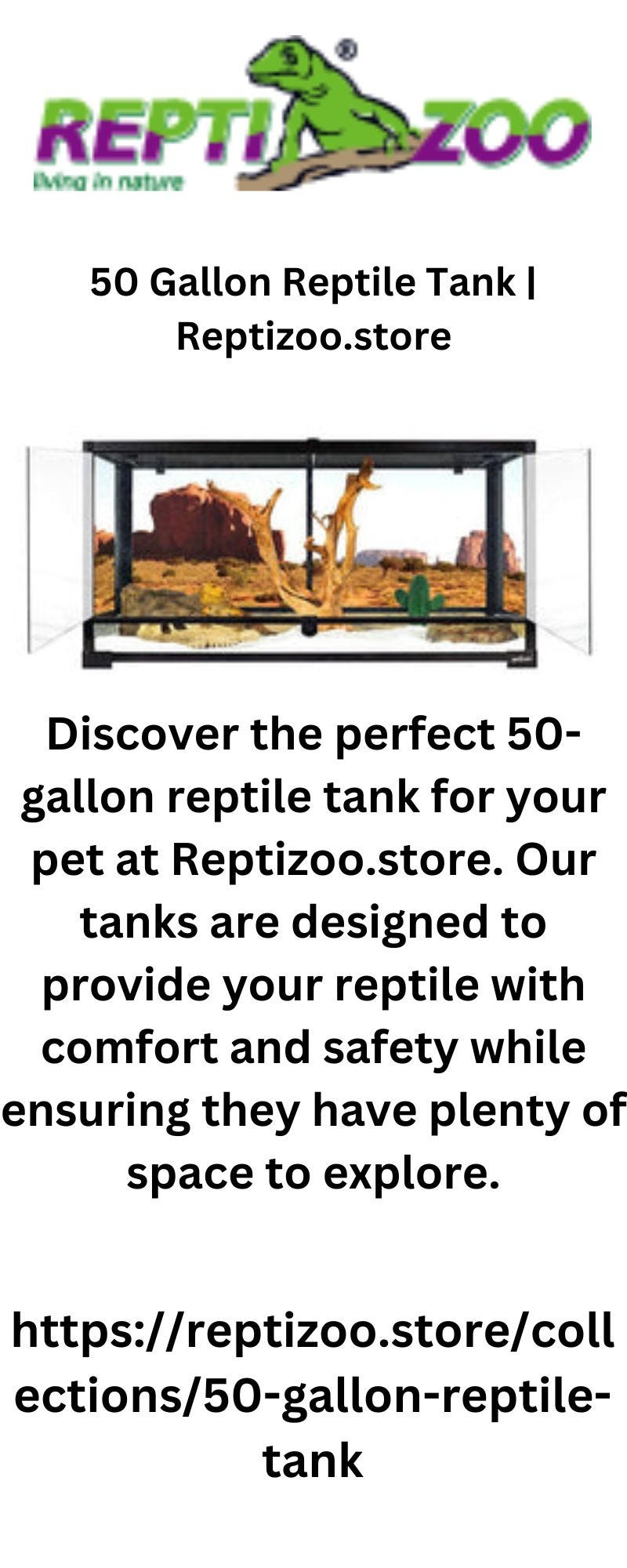 50 Gallon Reptile Tank Reptizoo.store Reptizoo Medium