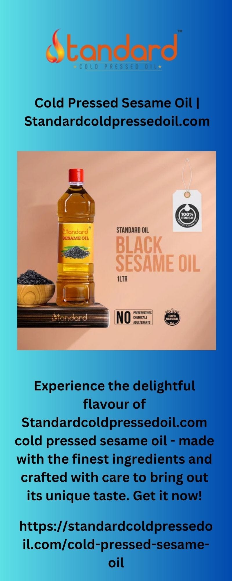 Cold Pressed Sesame Oil
