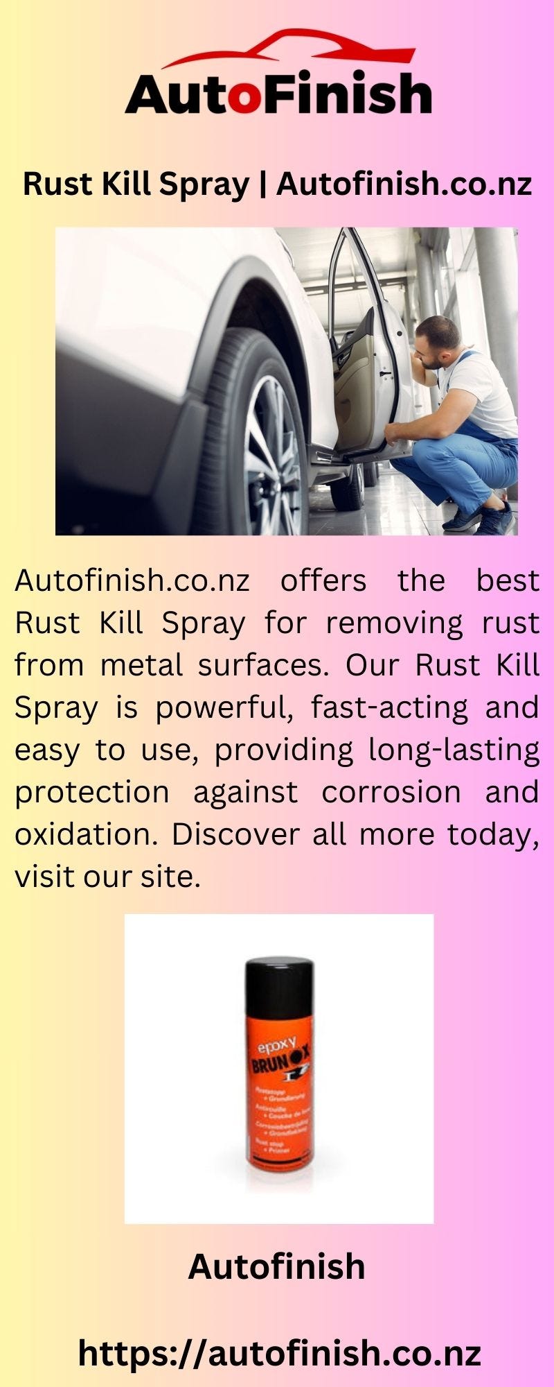Rust Kill Spray Autofinish.co.nz Auto Finish Medium