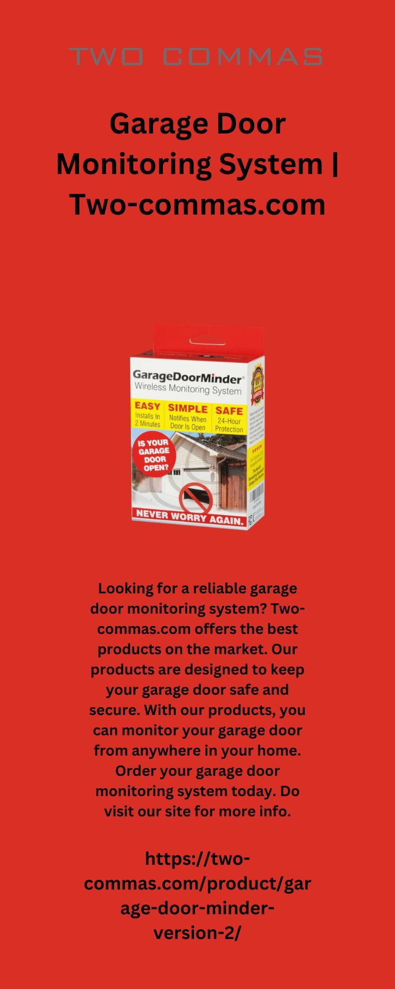 Garage Door Monitoring System Medium