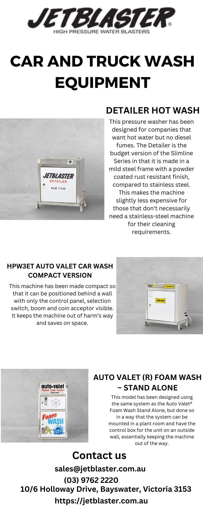 Car and Truck Wash Equipment Jetblaster Australia Medium