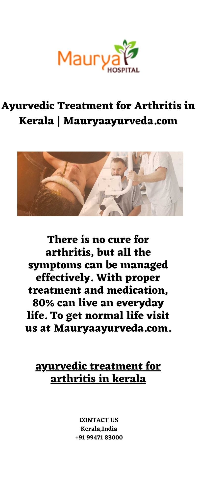 Ayurvedic Treatment for Arthritis in Kerala