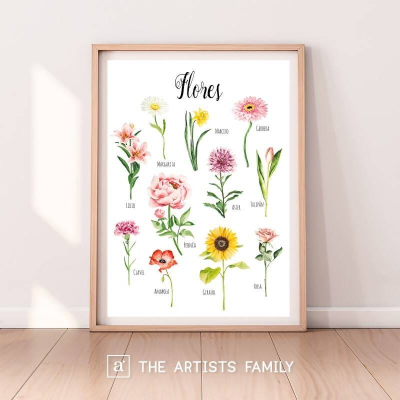 Spanish Flower Poster | Spanish Contemporary Art Prints
