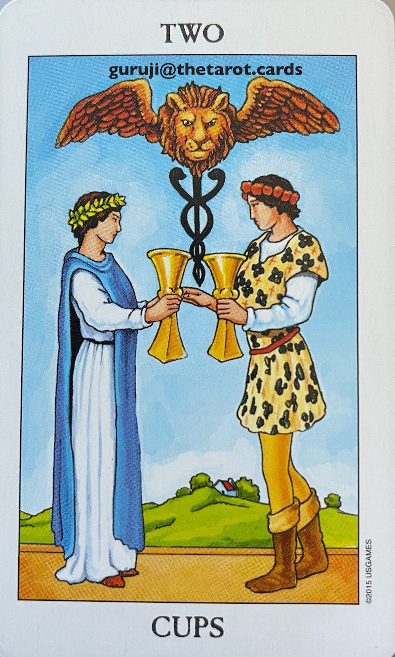 Tarot Card Of The Day Two Of Cups By Vik Kumar The Tarot Cards By 