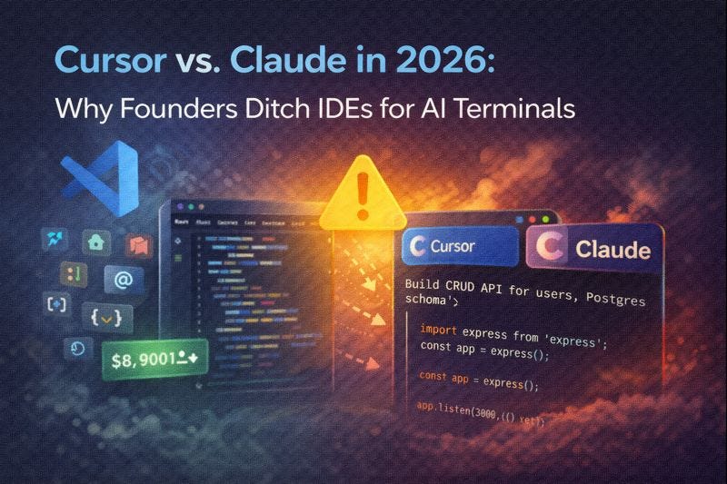 Cursor vs. Claude in 2026: Why Founders Ditch IDEs for AI Termi…
