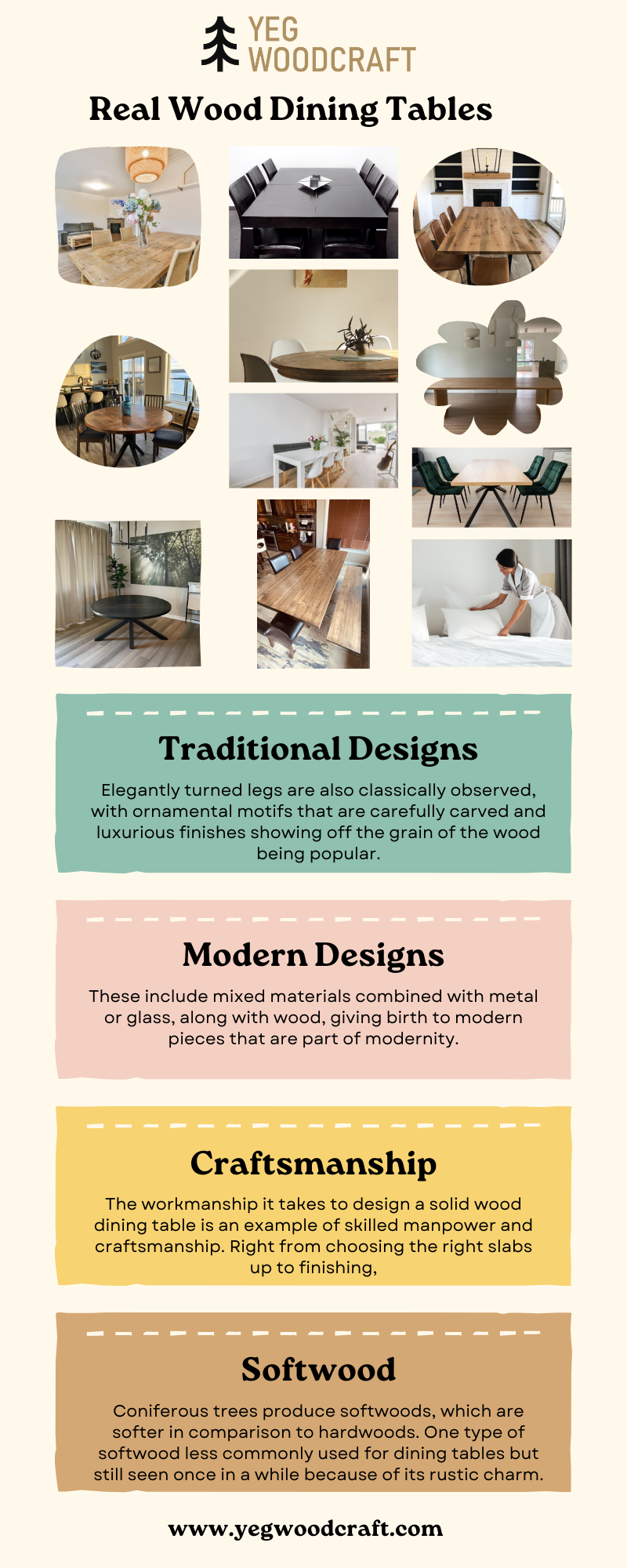 Real Wood Dining Tables YEG Woodcraft Medium