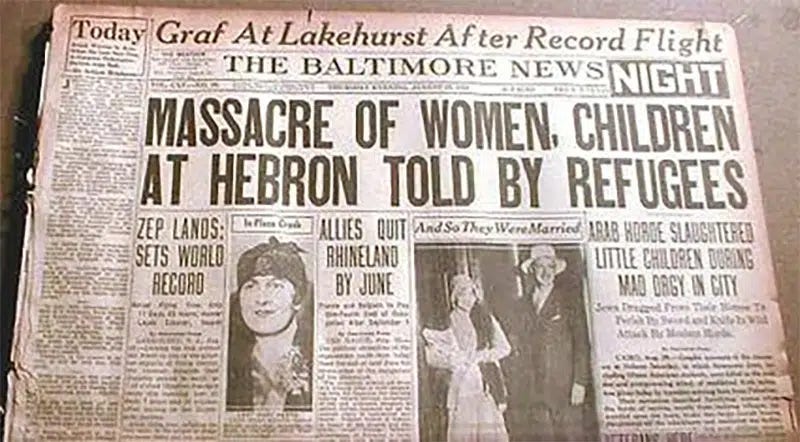 96 anos do Massacre de Hebron
