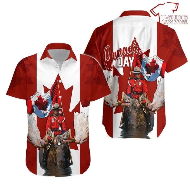 Canada Day Mountie On Moose Hawaiian Shirt | by Robert Urena | May ...