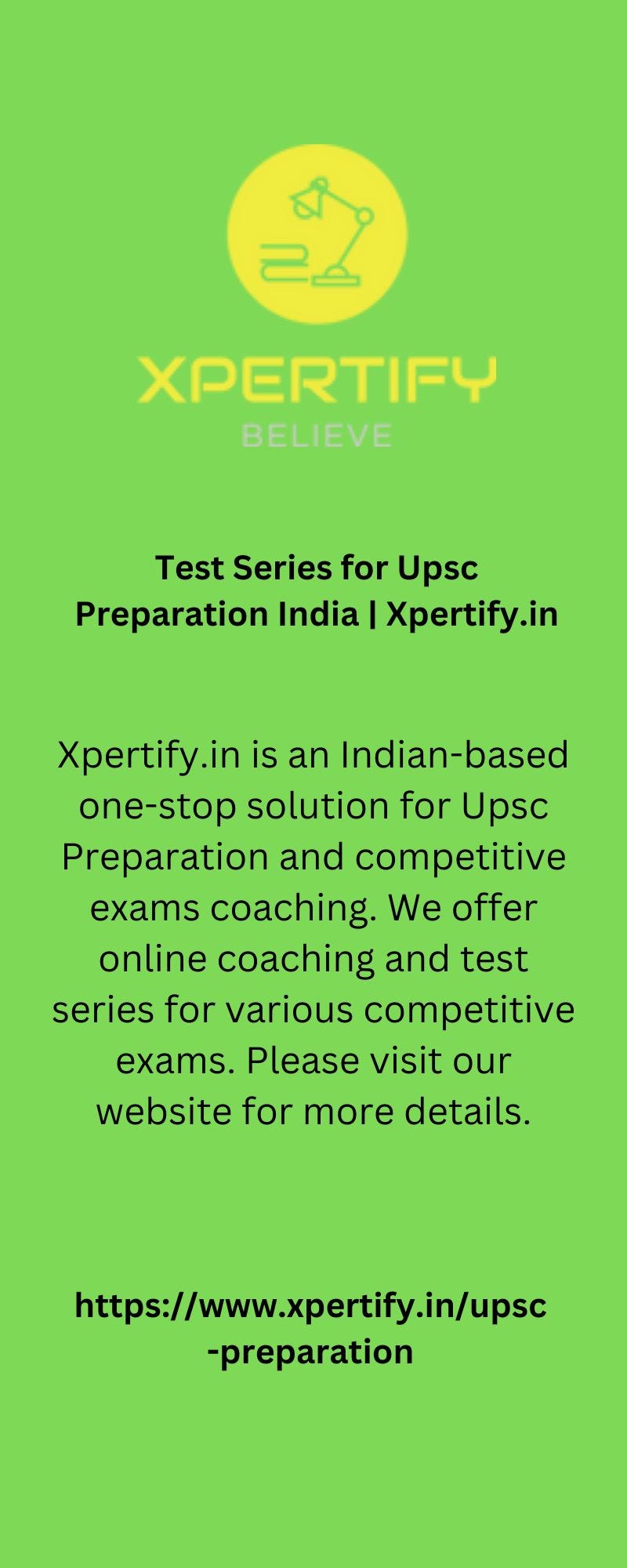 Test Series for Upsc Preparation India Xpertify.in Xperttechware