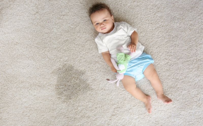 Karpet Bau Pesing karna Kena Ompol Bayi? Berikut Cara Mencuci & Hilangkan Baunya