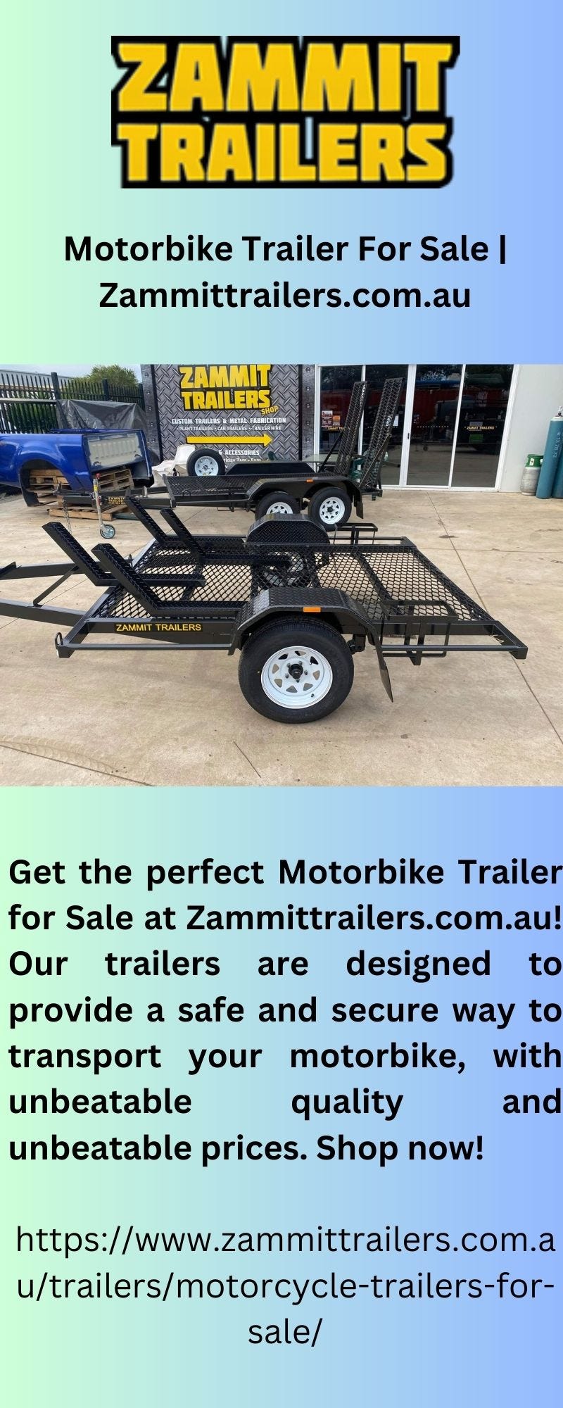 Motorbike Trailer For Sale Zammit Trailers