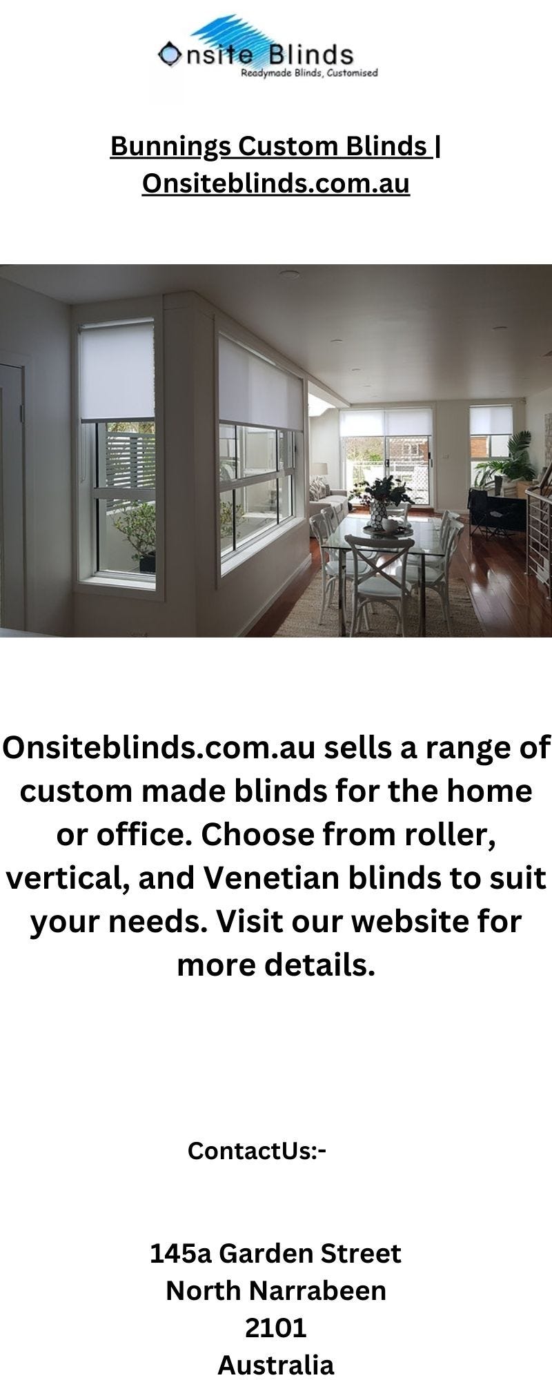 Bunnings Custom Blinds Onsiteblinds Medium