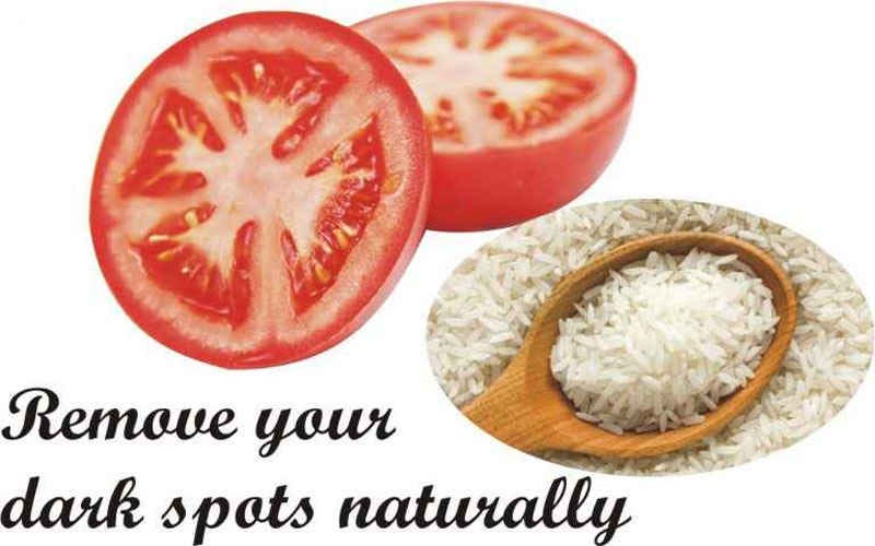 Clear your dark black spot with just tomato and rice paste naturally ...