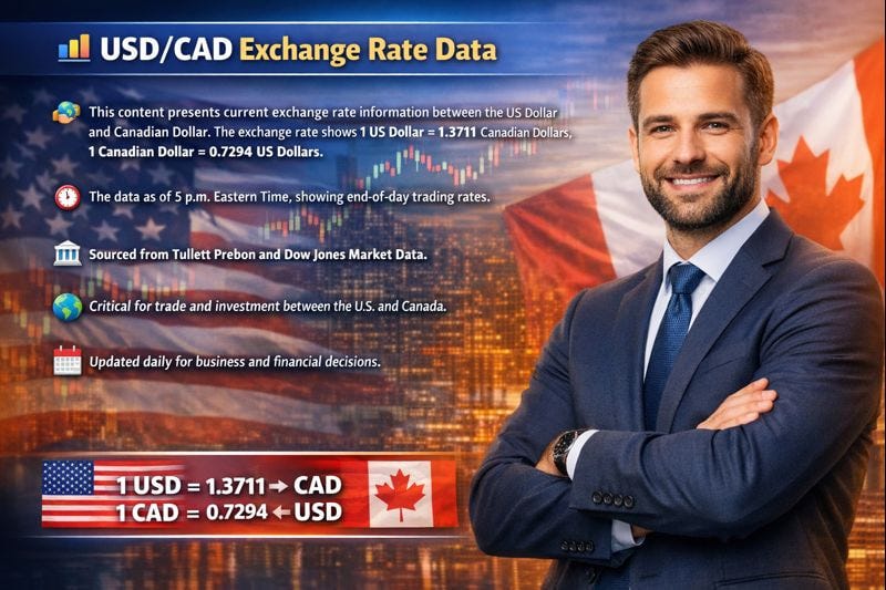 📊 USD/CAD Exchange Rate Data