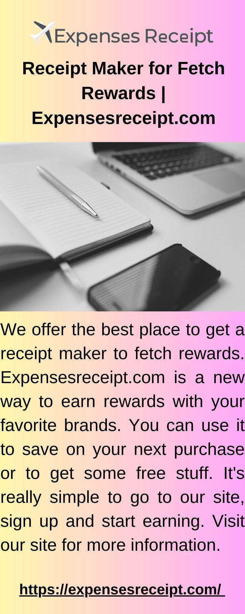 Receipt Maker for Fetch Rewards Expenses