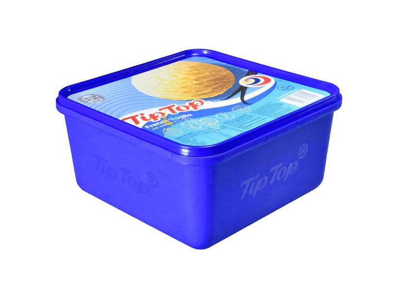 2l Square Plastic IML Ice Cream Container honokage Medium
