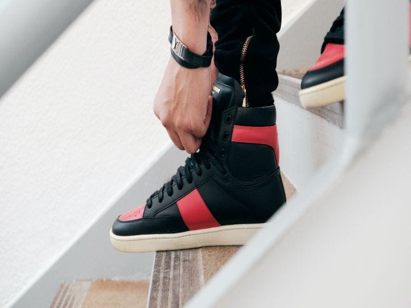 mens black designer trainers sale