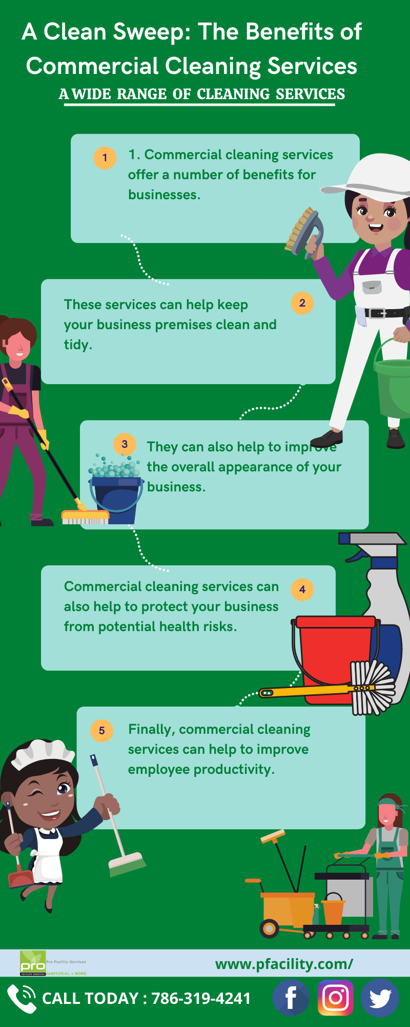 A Clean Sweep: The Benefits of Commercial Cleaning Services | by Pro  Facility | Medium