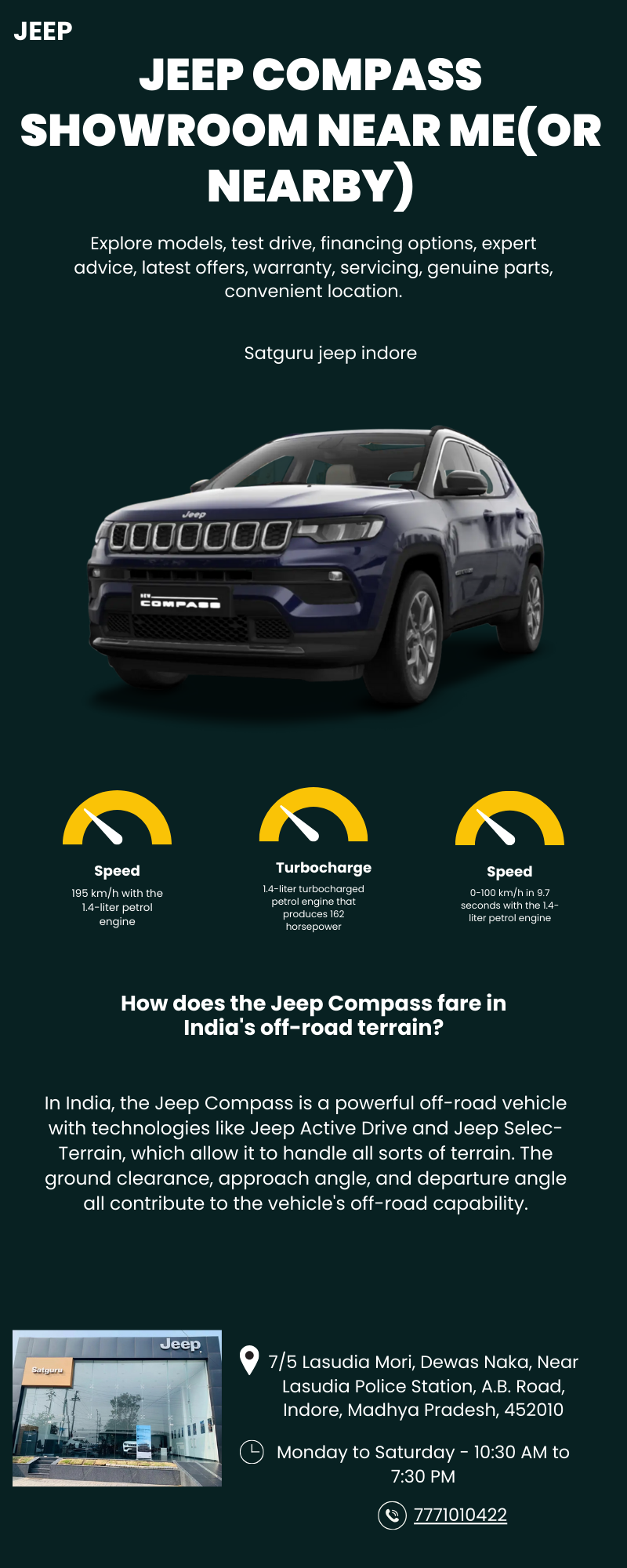 Jeep Compass showroom near me (or nearby) satguru jeep Medium