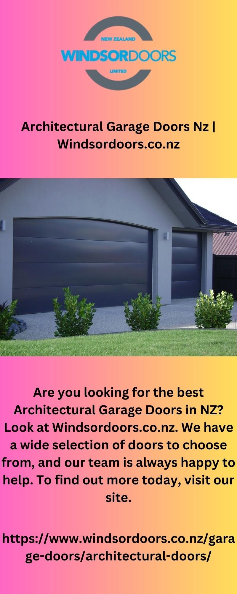 Architectural Garage Doors Nz Windsordoors.co.nz windsor Medium
